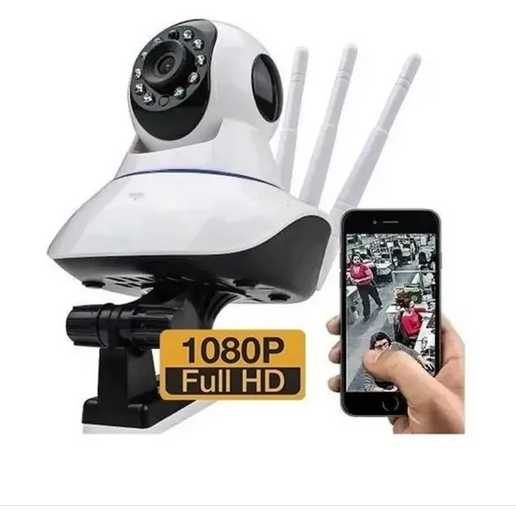 Camera Segurança Ip 3 Antenas Wifi 3º Geração 1080p