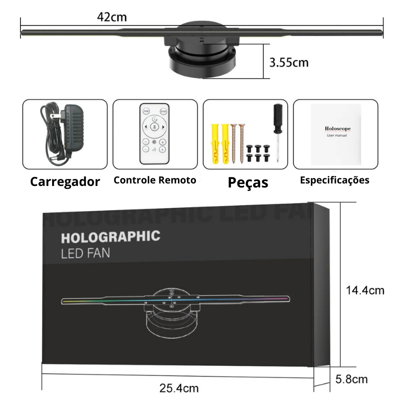 Projetor Holográfico 3D - Prático