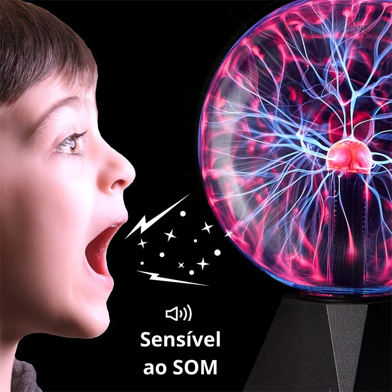 Lâmpada de bola de plasma Mágica - Prático